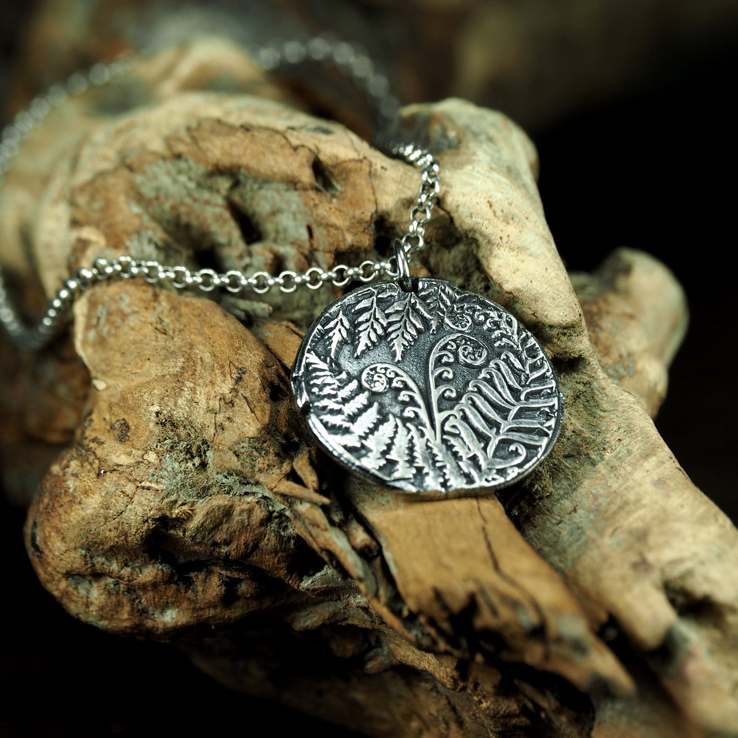 Anhänger Farn Wald Natur Sterling Silber, 40149