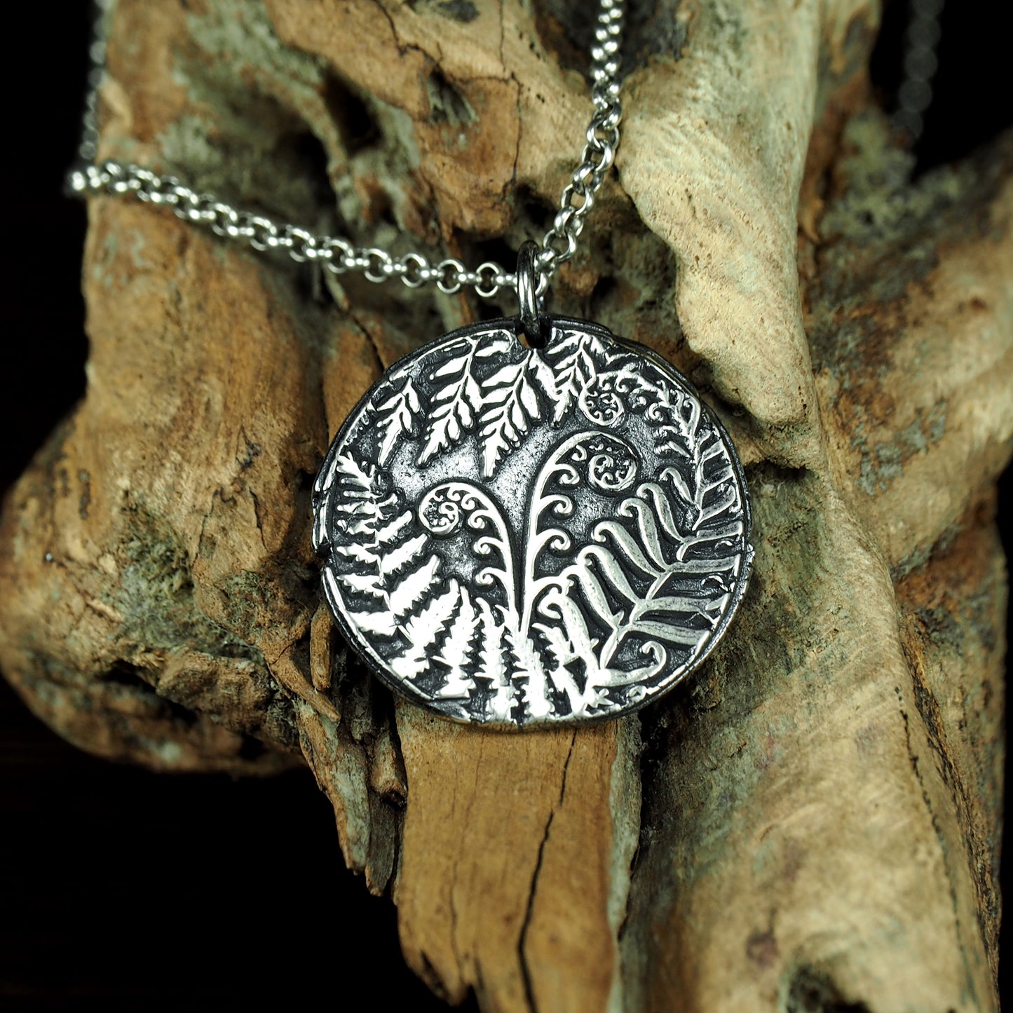 Anhänger Farn Wald Natur Sterling Silber, 40149