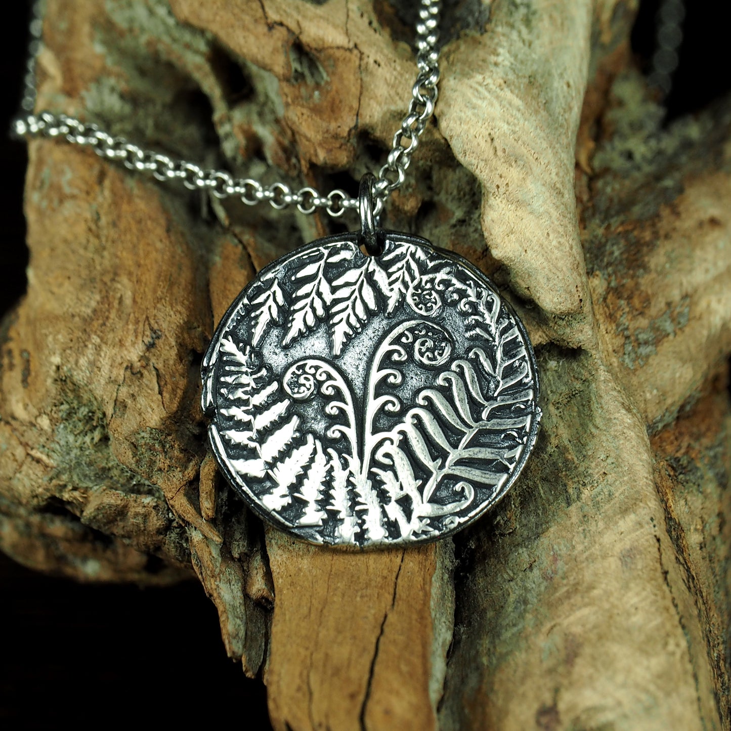 Anhänger Farn Wald Natur Sterling Silber, 40149