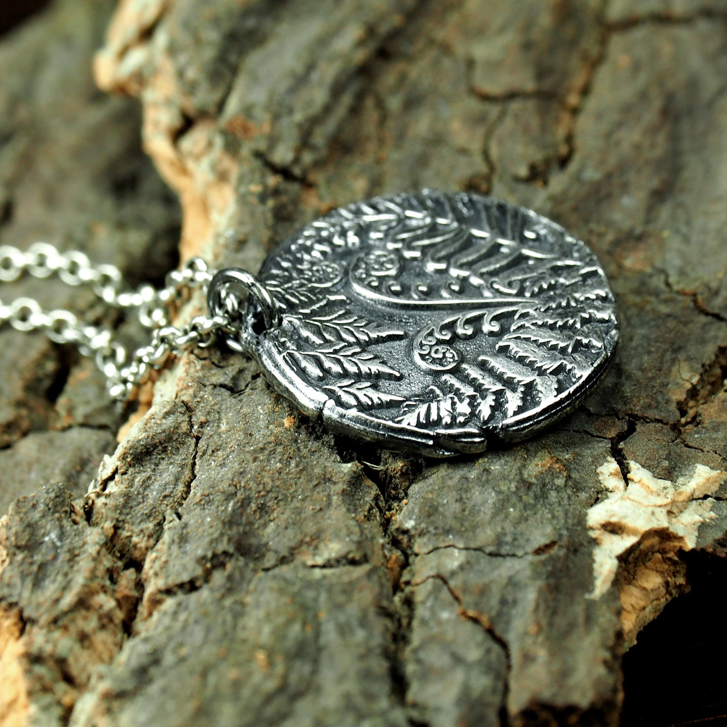 Anhänger Farn Wald Natur Sterling Silber, 40149