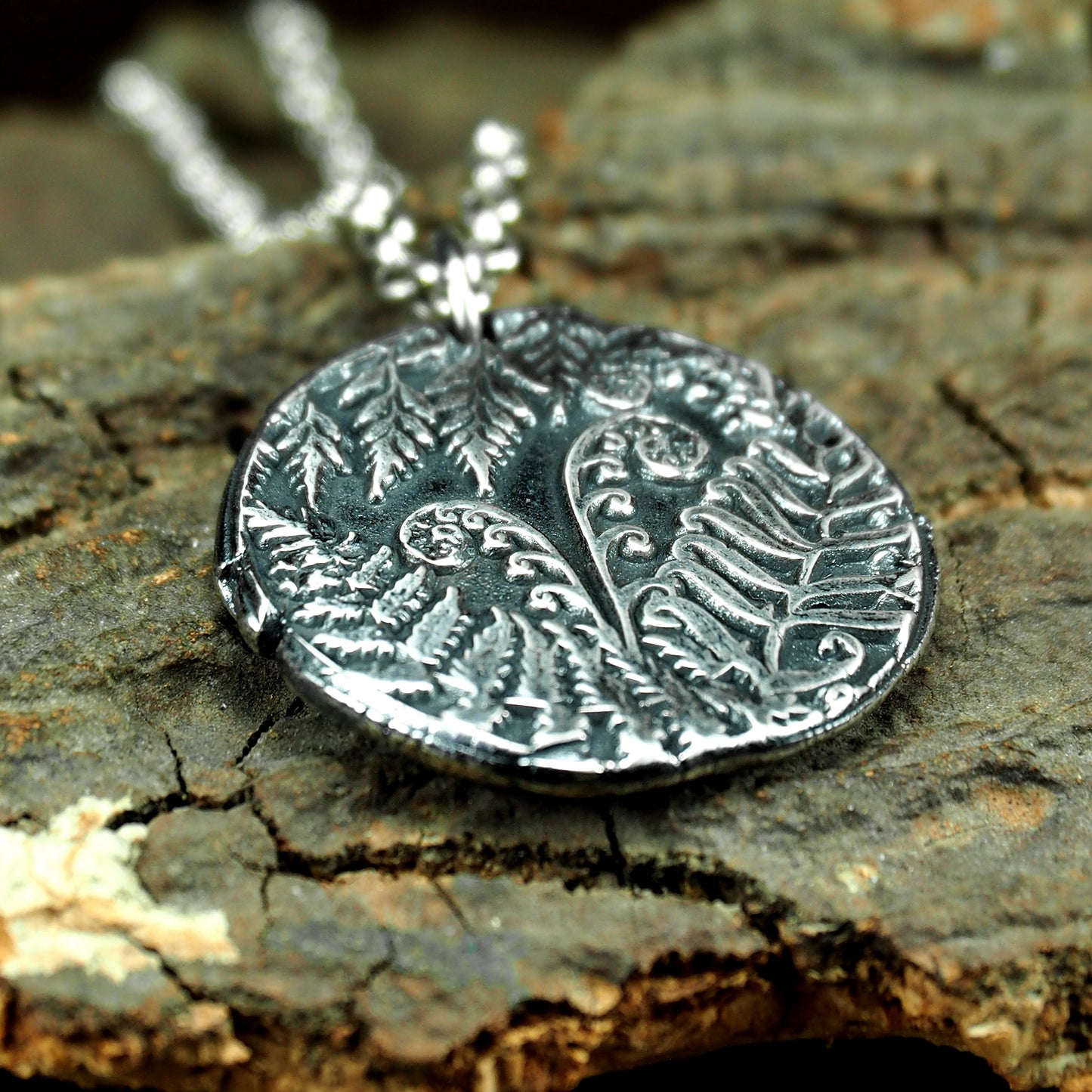 Anhänger Farn Wald Natur Sterling Silber, 40149