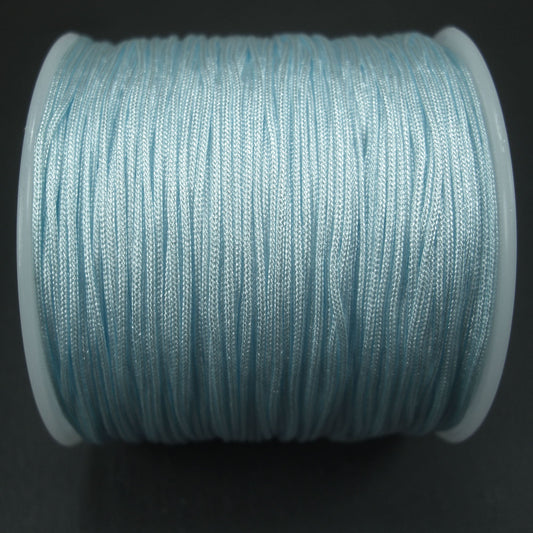 10 Meter Makramee Band 0,8 mm, baby blau, hellblau, 10105