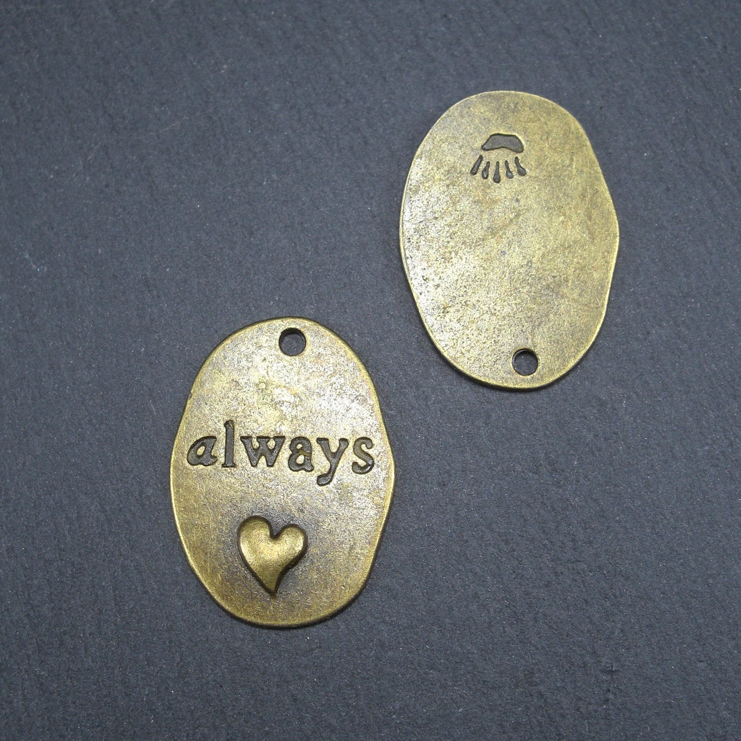 2 Anhänger "Always", bronze, 10433