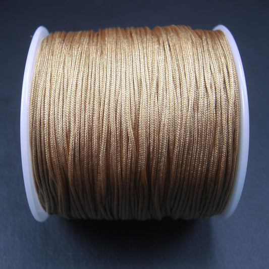 10 Meter Makramee Band 0,8 mm, khaki, beige, 10408