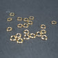 20 Binderinge 4 mm, Messing 24 K vergoldet, 10685