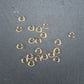 20 Binderinge 4 mm, Messing 24 K vergoldet, 10685