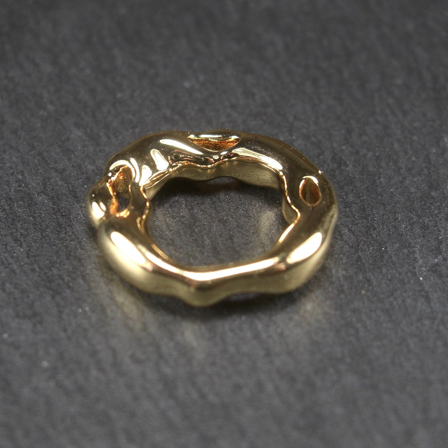 Anhänger Ring, Messing 24 Karat vergoldet, 10873