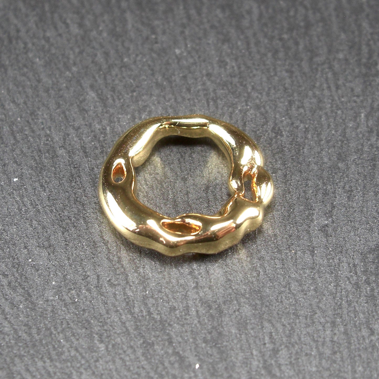 Anhänger Ring, Messing 24 Karat vergoldet, 10873