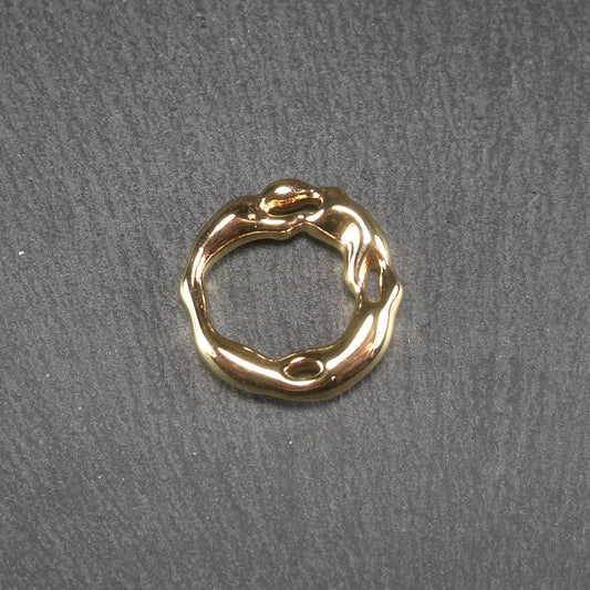 Anhänger Ring, Messing 24 Karat vergoldet, 10873