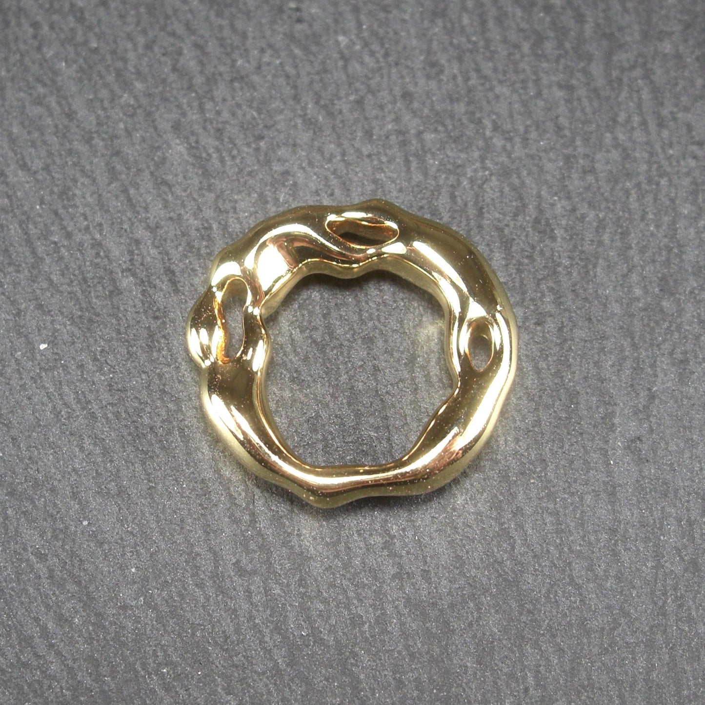 Anhänger Ring, Messing 24 Karat vergoldet, 10873