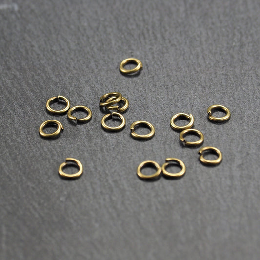 200 Binderinge 4 mm, Eisen bronzefarben, 10978