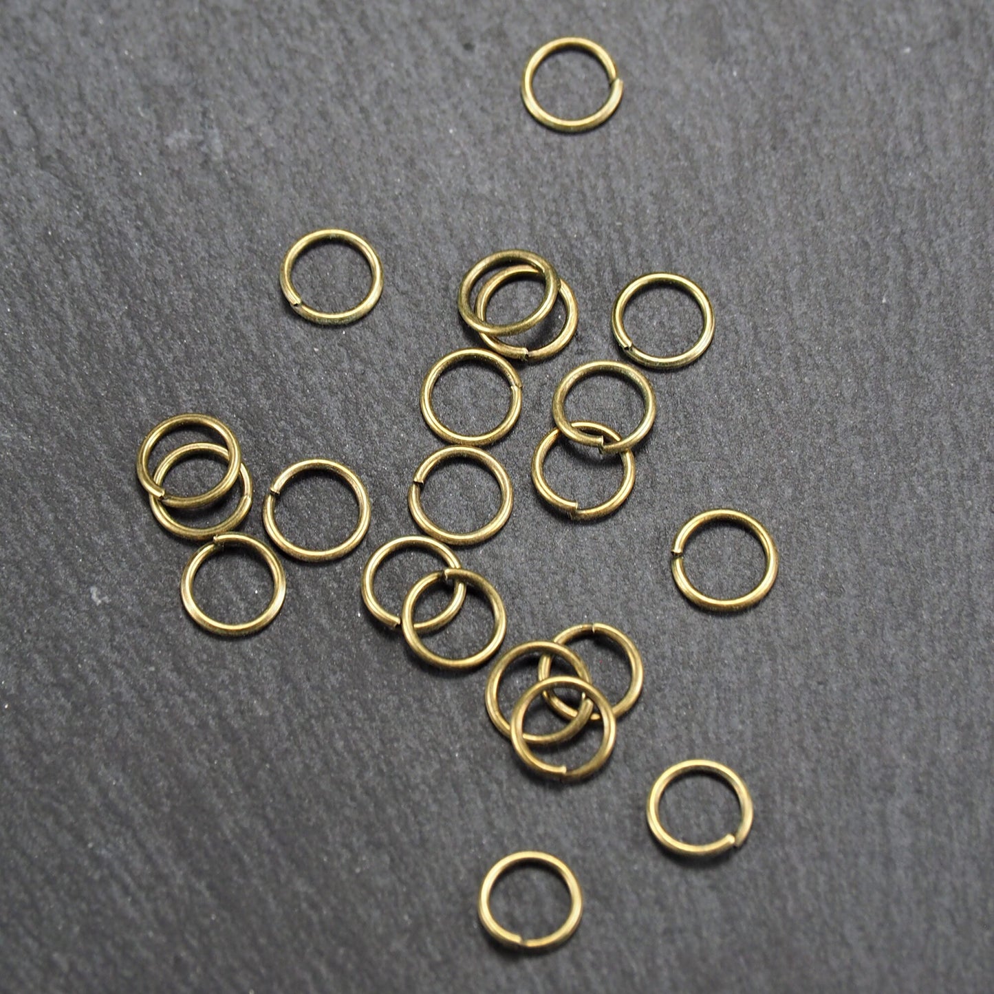 200 Binderinge 6 mm, bronzefarben, Eisen, 10980