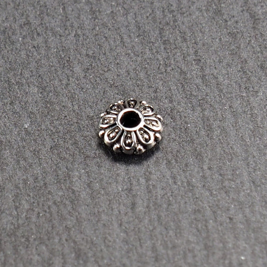 20 Spacer Perlen Rondell, antik silberfarben, 10900