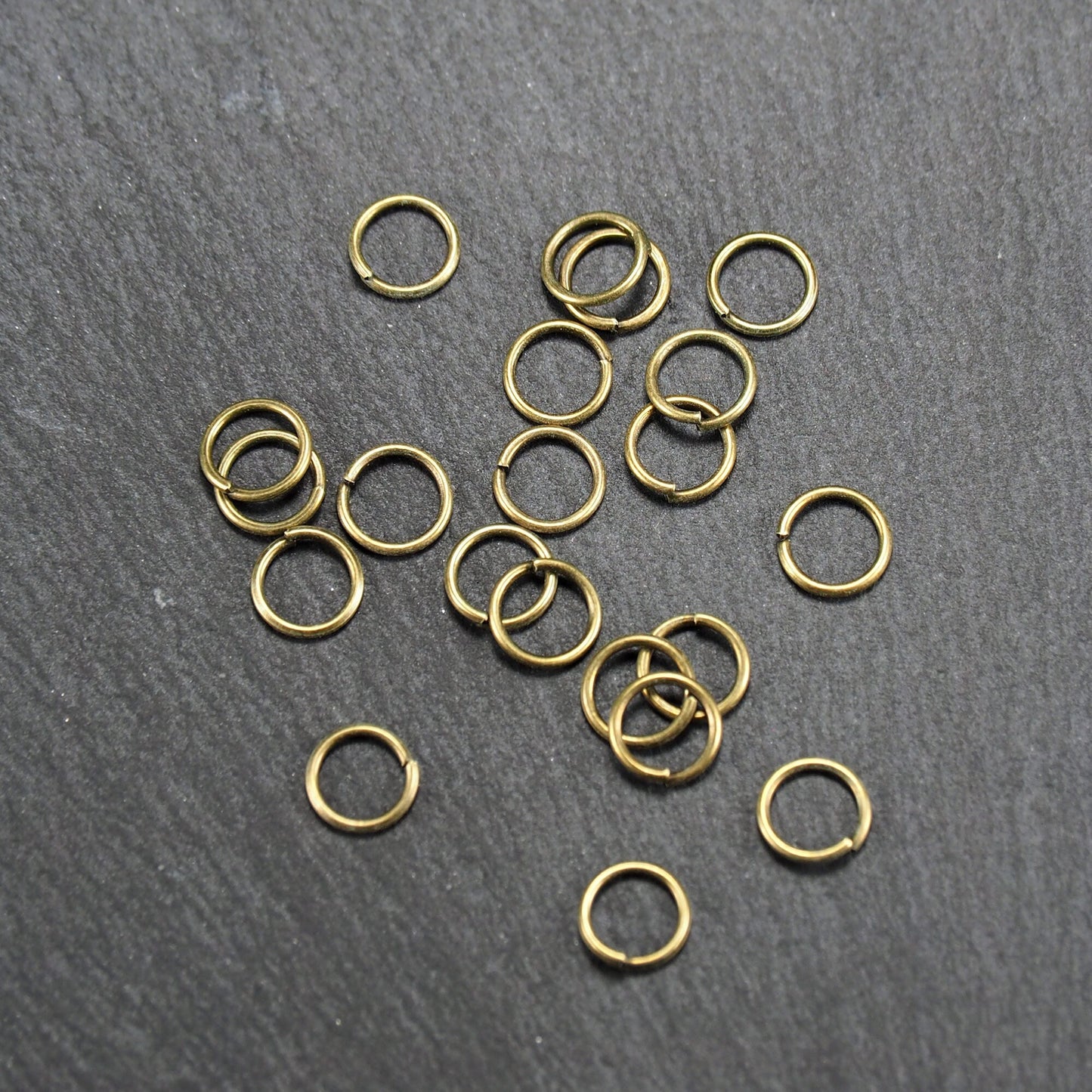 200 Binderinge 6 mm, bronzefarben, Eisen, 10980