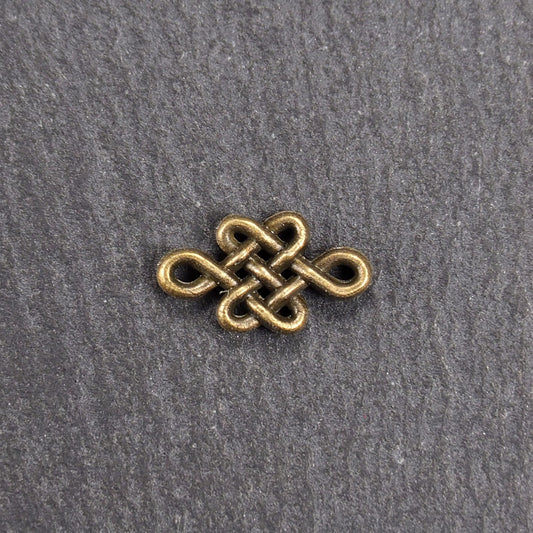 10 Anhänger Verbinder Keltischer Knoten, bronzefarben, 10948