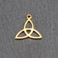 Anhänger keltische Triquetra, chirurgischer Edelstahl 316 vergoldet, 11015