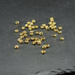 10 kleine Perlen 4mm, geriffelt, Barrel, antik goldfarben, 10469