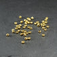 10 kleine Perlen 4mm, geriffelt, Barrel, antik goldfarben, 10469