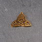 Anhänger Triquetra Pentagram Sonne Mondphasen, Edelstahl vergoldet, 11064