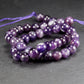 AAA Amethyst Perlen 8 mm, 1 Strang ca. 47 Stück, tiefes Violett, 10912