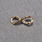 Anhänger Infinity Symbol, 18 Karat vergoldet, Hammerschlag-Oberfläche, 11124