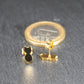 1 Paar Katzen Ohrstecker, Edelstahl 304 ionenvergoldet, gold, 11145