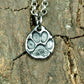 Anhänger Pfote Pfotenabdruck Hund Katze 925 Sterling Silber, 40006