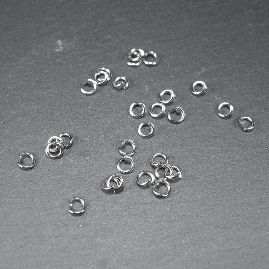 50 Binderinge 4 mm, Edelstahl, 10113