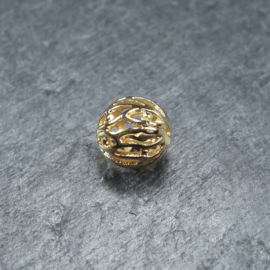 Filigrane Perle, 8 mm, Gold, 10383