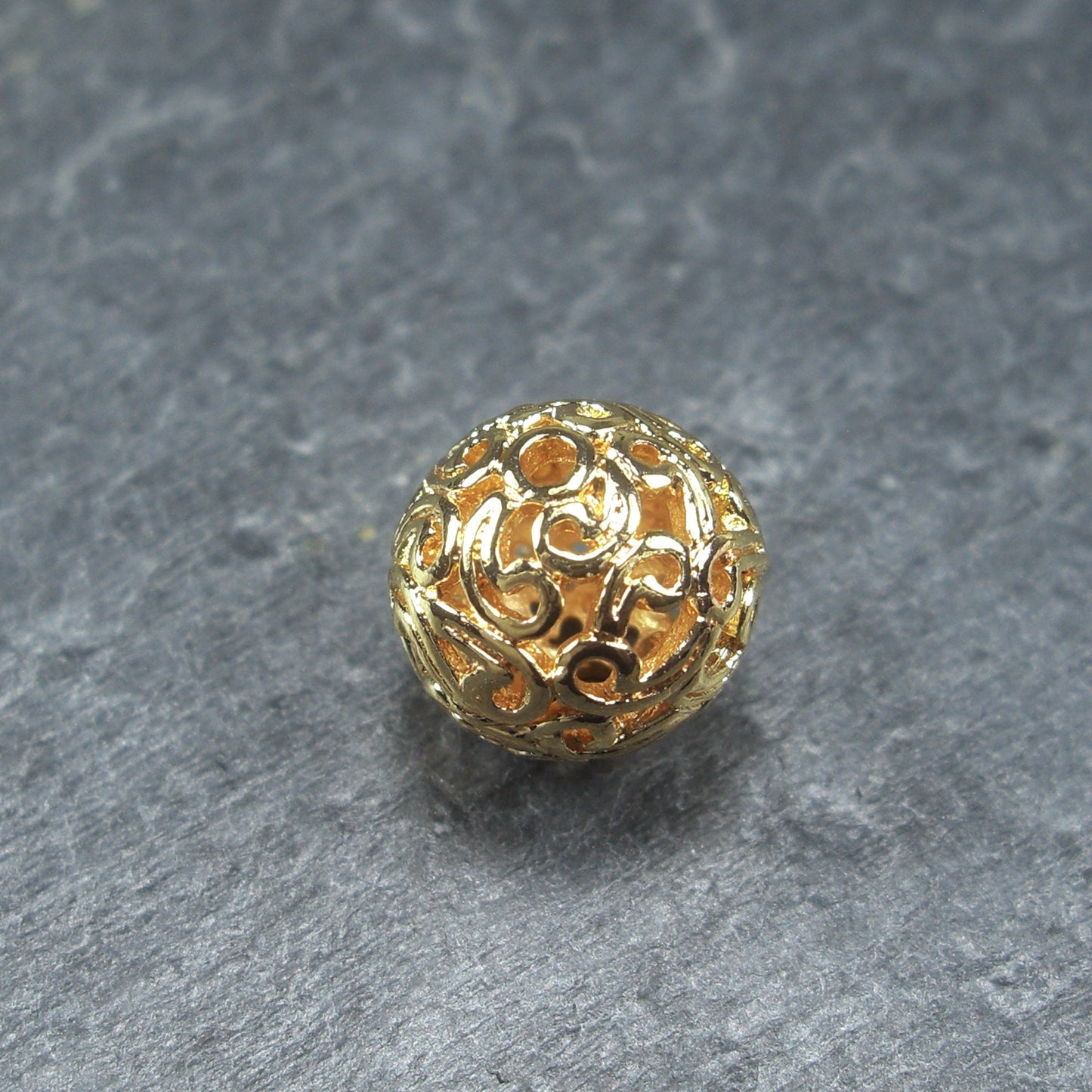 Filigrane Perle, 10 mm, Gold, 10384