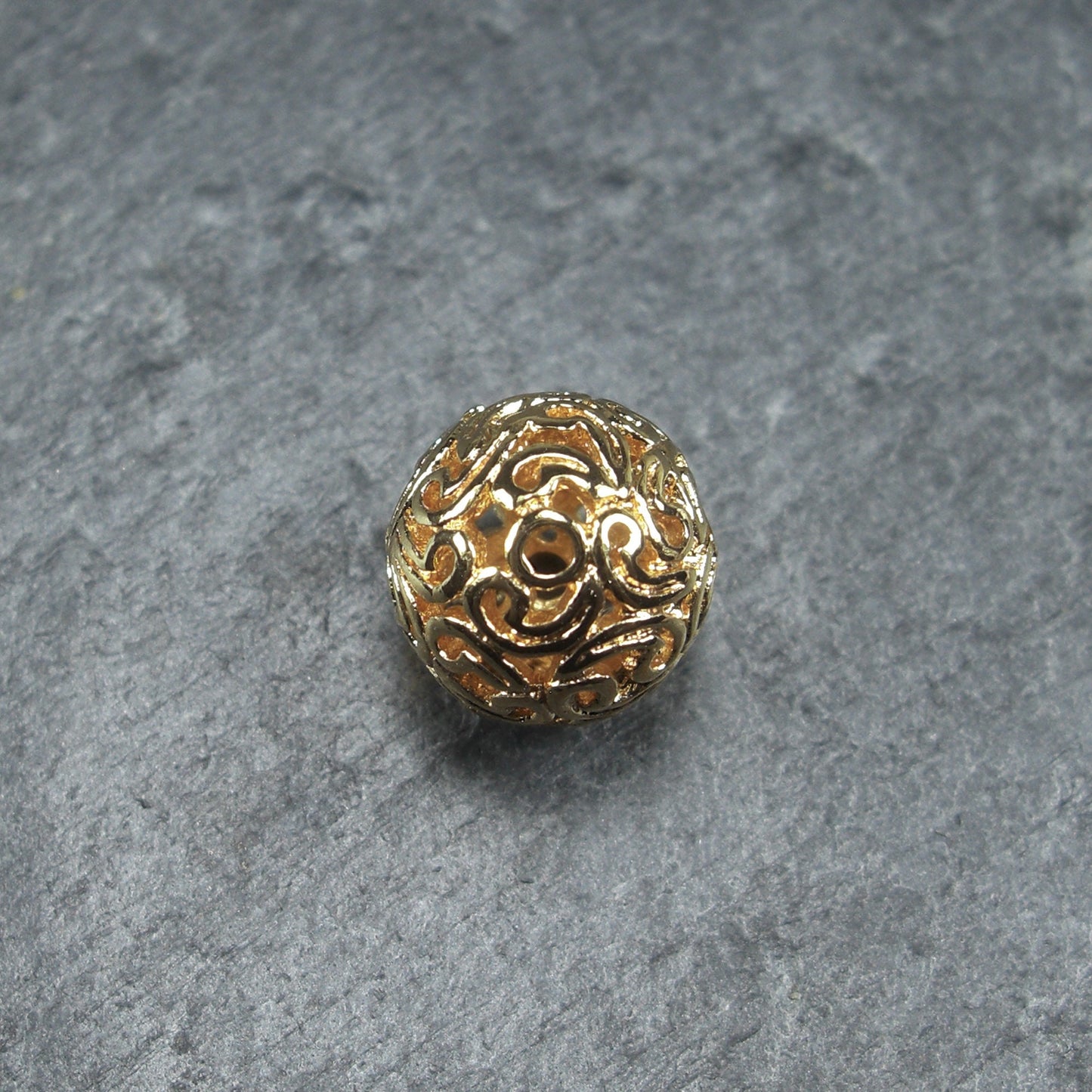 Filigrane Perle, 10 mm, Gold, 10384