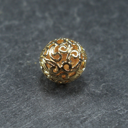 Filigrane Perle, 10 mm, Gold, 10384