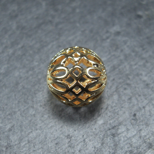 Filigrane Perle, 11,5 mm, Gold, 10385