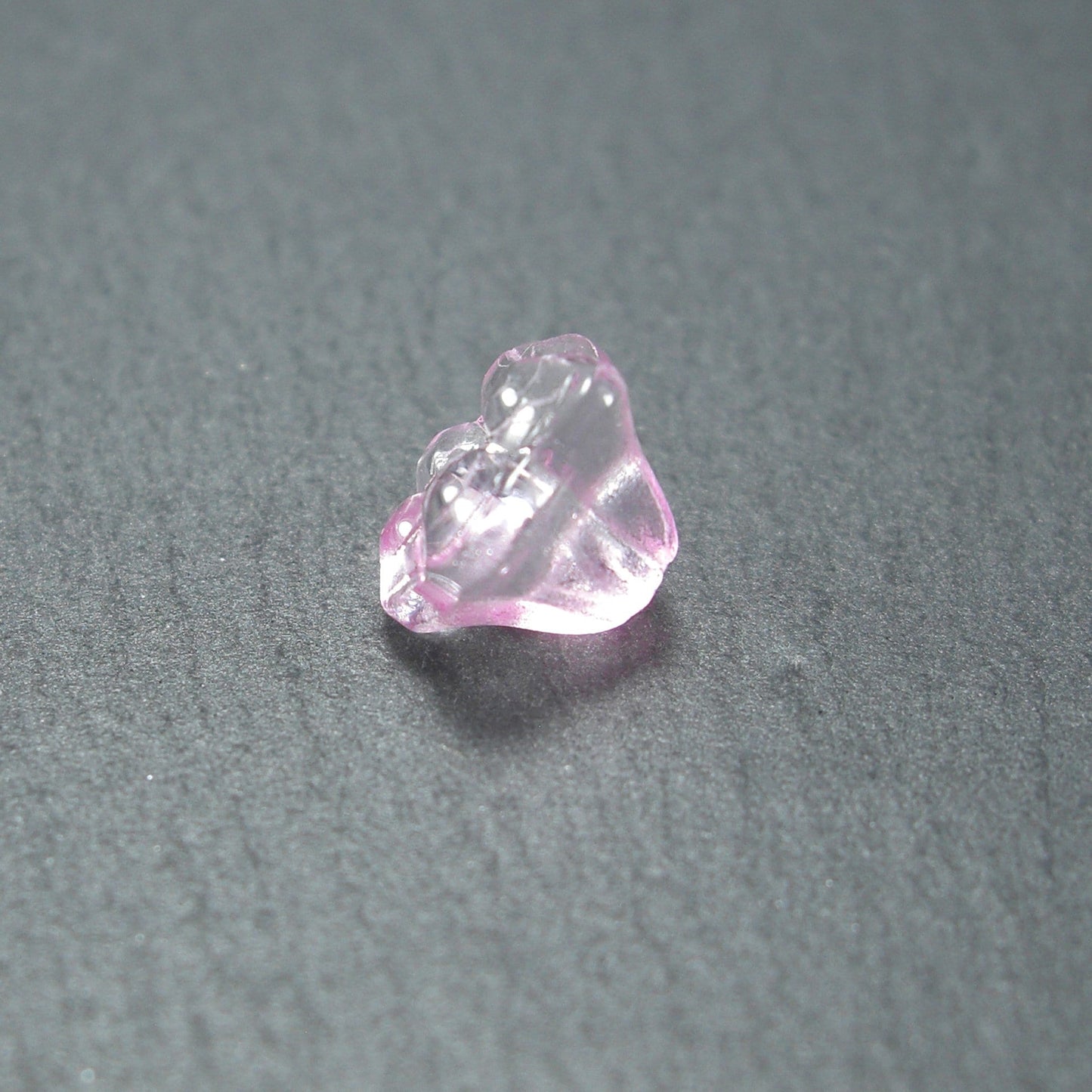 5 Glas Perlen 8 x 6 mm, Blume, Blüte, rosa, 10540