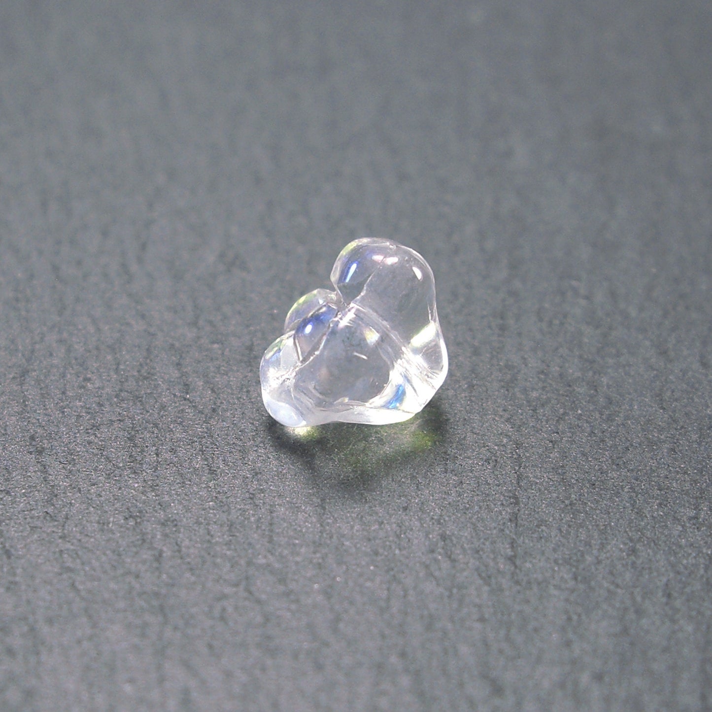 5 Glas Perlen 8 x 6 mm, Blume, Blüte, weiß perlmutt, 10545