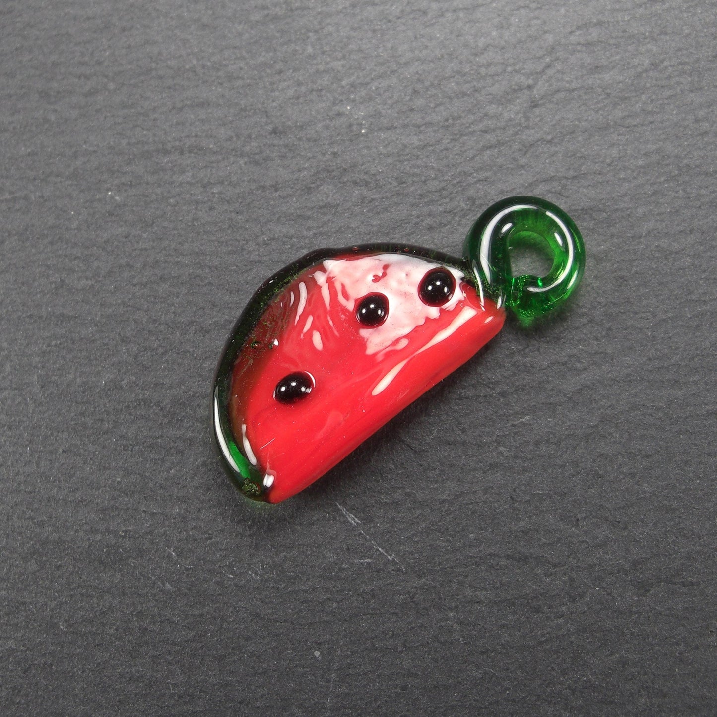 2 Glas Anhänger Melone, Lampwork, 10794