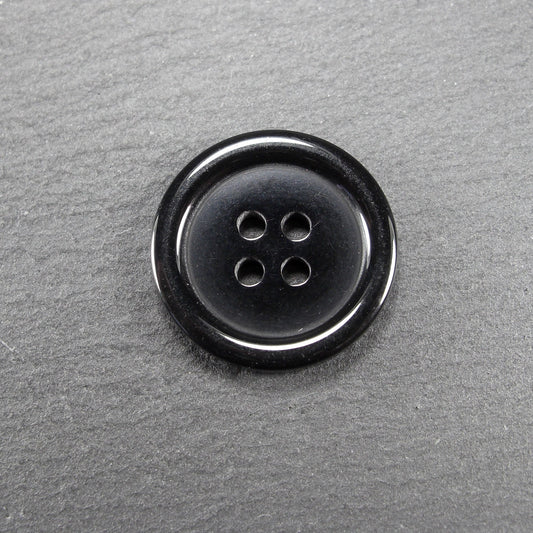 5 Knöpfe Resin, schwarz, 20 mm, 10763